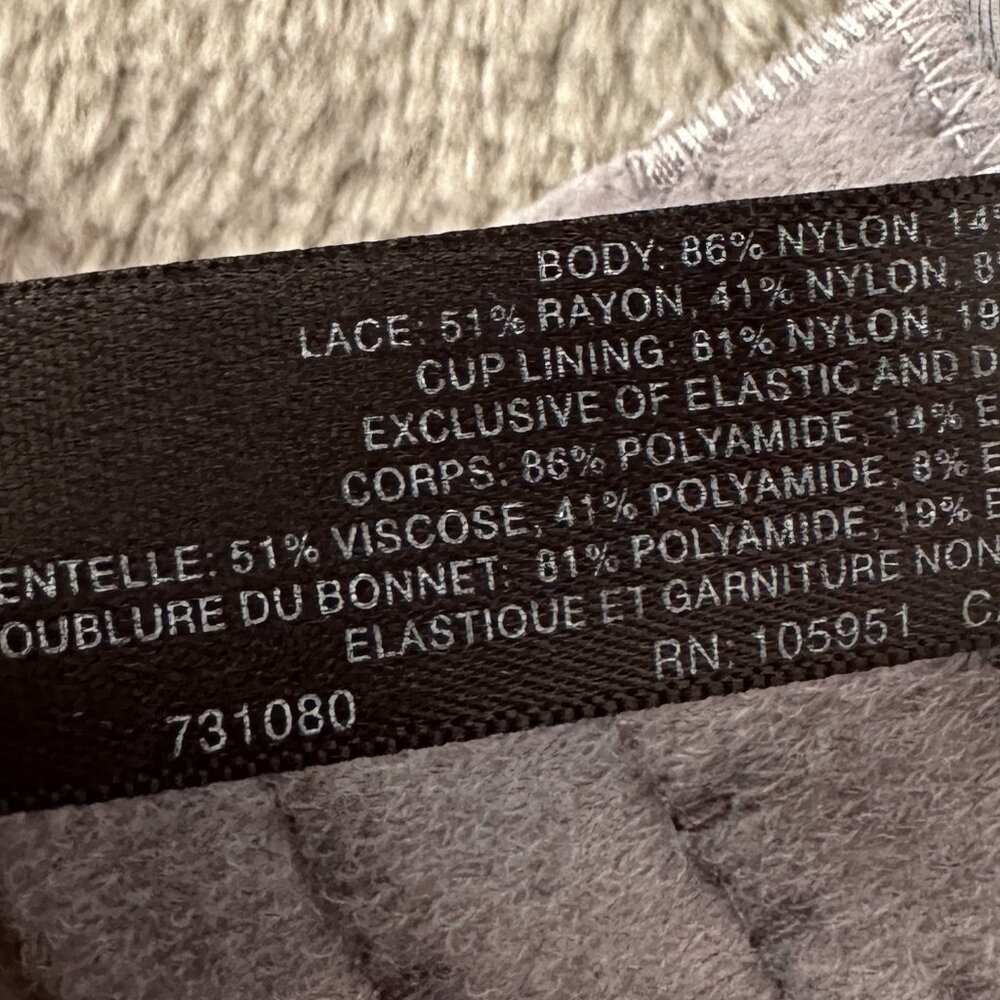 Natori Rose Dream Custom Coverage Underwire Bra Women's 34DD Blue - Picture 6 of 6